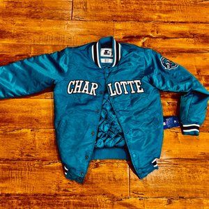 Charlotte Hornets NBA Men's Starter Jacket 30 Year Anniversary 30th Teal Size S